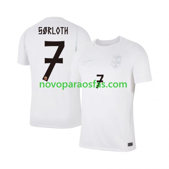 Camisolas Noruega Alexander Sorloth 7 Homem Alternativo Copa do Mundo 2026 Manga Curta