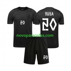 Camisolas Noruega Antonio NUSA 20 Criança Visitante Copa do Mundo 2026 Manga Curta