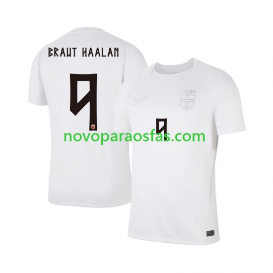 Camisolas Noruega Braut Haaland 9 Homem Alternativo Copa do Mundo 2026 Manga Curta