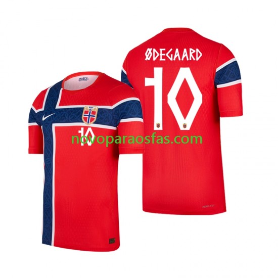 Camisolas Noruega Martin Odegaard 10 Homem Casa Copa do Mundo 2026 Manga Curta