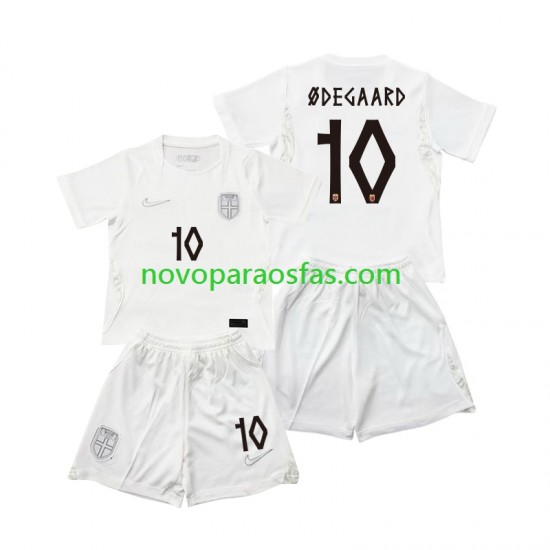 Camisolas Noruega Martin Odegaard 10 Criança Alternativo Copa do Mundo 2026 Manga Curta