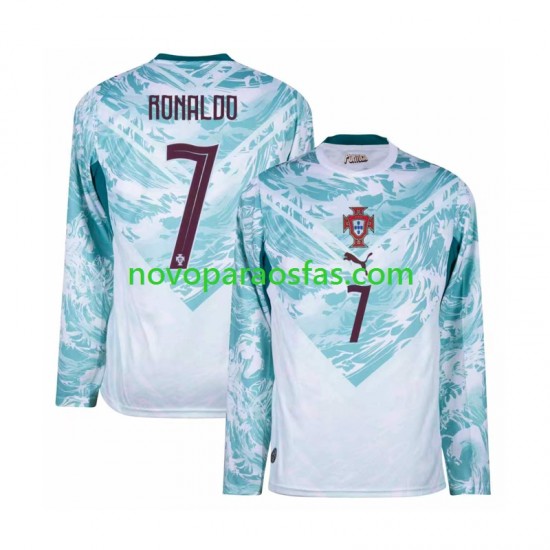 Camisolas Portugal Cristiano Ronaldo 7 Homem Visitante Copa do Mundo 2026 Manga Comprida