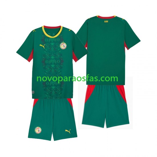Camisolas Senegal Criança Visitante 2026 2027 Manga Curta