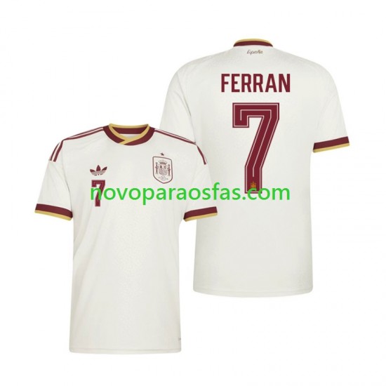 Camisolas Espanha Ferran Torres 7 Homem Visitante Copa do Mundo 2026 Manga Curta