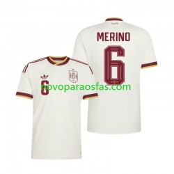 Camisolas Espanha Mikel Merino 6 Homem Visitante Copa do Mundo 2026 Manga Curta