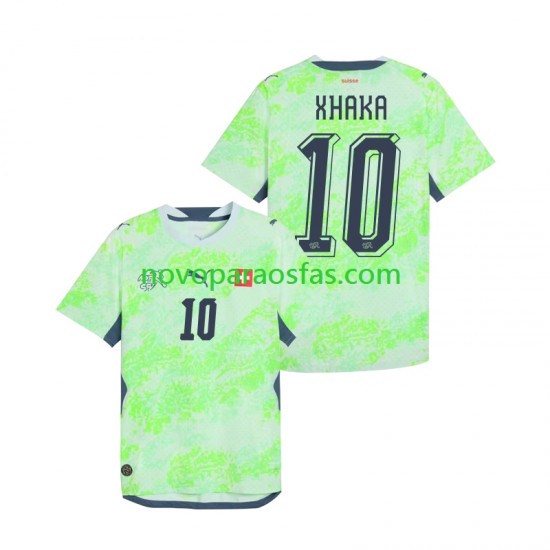 Camisolas Suíça Granit Xhaka 10 Homem Visitante Copa do Mundo 2026 Manga Curta
