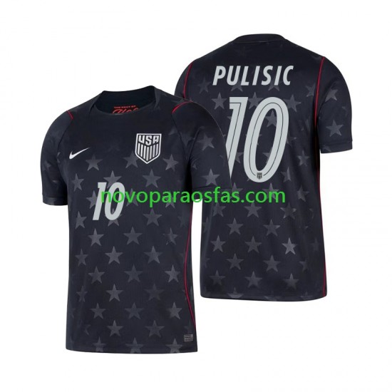 Camisolas Estados Unidos Christian Pulisic 10 Homem Visitante Copa do Mundo 2026 Manga Curta