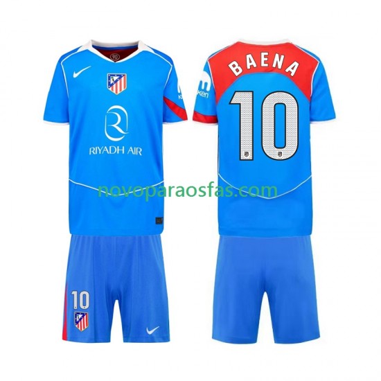 Camisolas Atlético Madrid Alex Baena 10 Criança Alternativo 2025-2026 Manga Curta