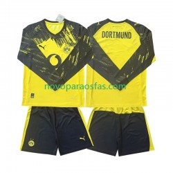 Camisolas Borussia Dortmund Criança Casa 2025-2026 Manga Comprida