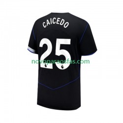 Camisolas Chelsea Moises Caicedo 25 Homem Alternativo 2025-2026 Manga Curta