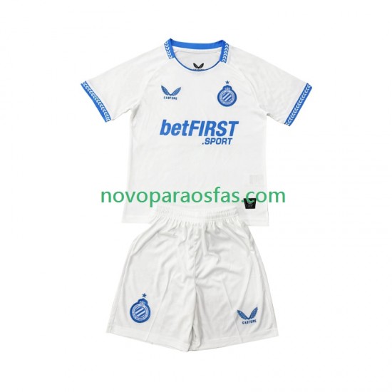 Camisolas Club Brugge Criança Visitante 2025-2026 Manga Curta