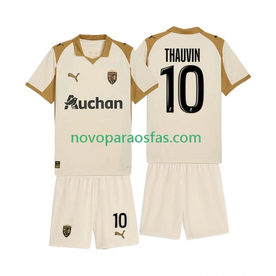 Camisolas RC Lens Florian Thauvin 10 Criança Alternativo 2025-2026 Manga Curta