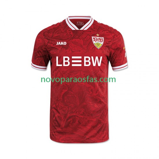Camisolas VfB Stuttgart Homem Visitante 2025-2026 Manga Curta