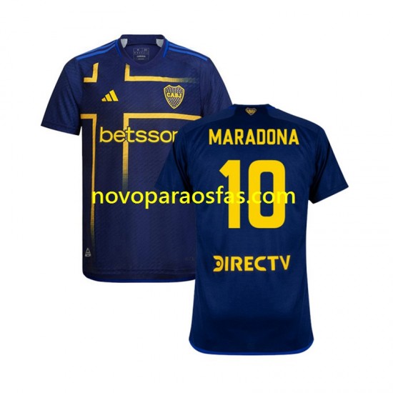 Camisolas Boca Juniors MARADONA 10 Homem Alternativo 2024-2025 Manga Curta