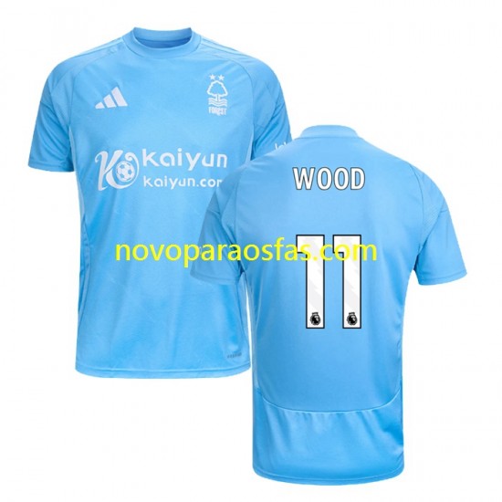 Camisolas Nottingham Forest Chris Wood 11 Homem Alternativo 2024-2025 Manga Curta