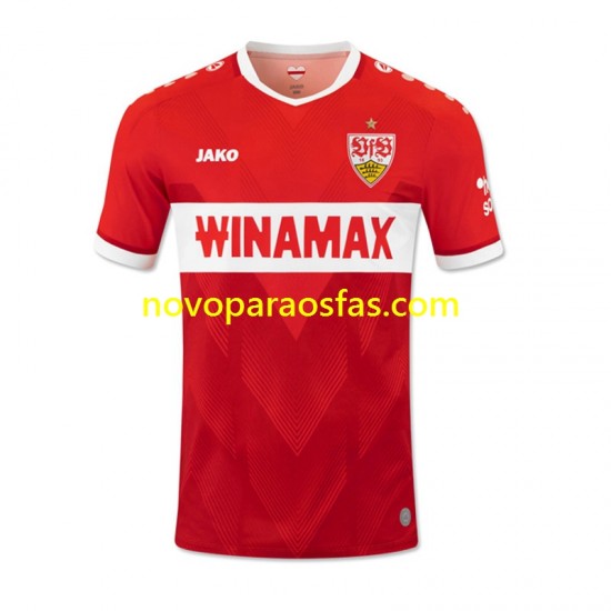 Camisolas VfB Stuttgart Homem Visitante 2024-2025 Manga Curta