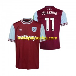 Camisolas West Ham United FULLKRUG 11 Homem Casa 2024-2025 Manga Curta