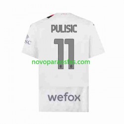 Camisolas AC Milan Christian Pulisic 11 Homem Visitante 2023-2024 Manga Curta