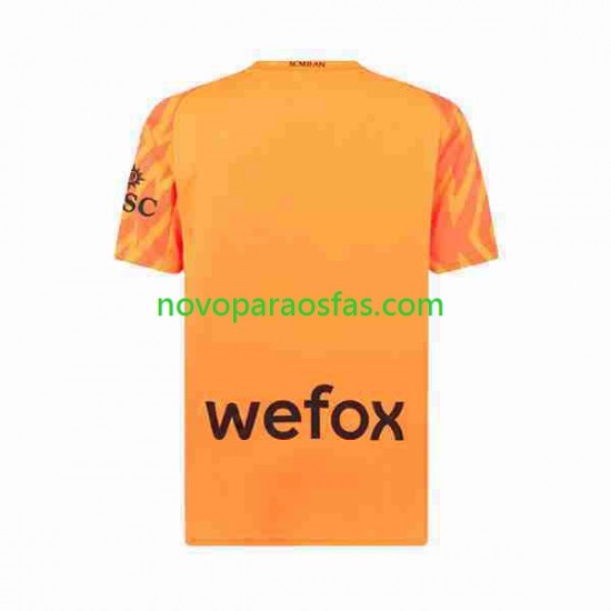 Camisolas AC Milan Guarda-redes Homem Visitante 2023-2024 Manga Curta