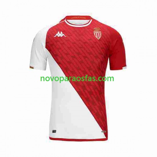 Camisolas AS Monaco Homem Casa 2023-2024 Manga Curta