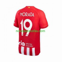 Camisolas Atlético Madrid 2 Alvaro Morata 19 Homem Casa 2023-2024 Manga Curta