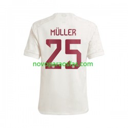 Camisolas Bayern de Munique Thomas Muller 25 Homem Alternativo 2023-2024 Manga Curta