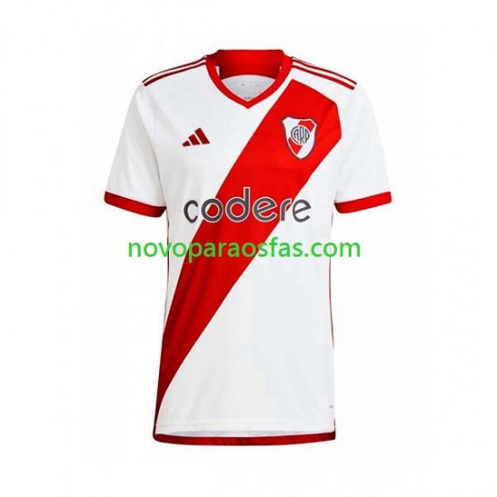 Camisolas CA River Plate Homem Casa 2023-2024 Manga Curta