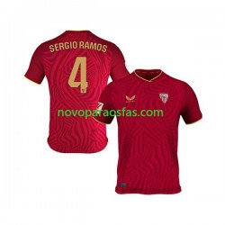 Camisolas Sevilla FC Sergio Ramos 4 Homem Visitante 2023-2024 Manga Curta