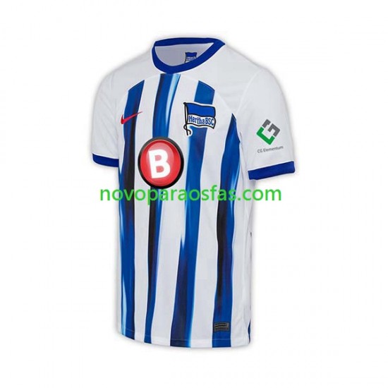 Camisolas Hertha BSC Homem Casa 2023-2024 Manga Curta