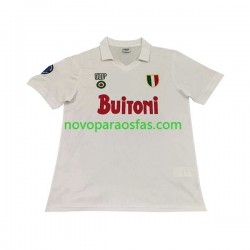 Camisolas Napoli 1987 1988 Retro Homem Visitante Manga Curta