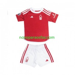 Camisolas Nottingham Forest Criança Casa 2023-2024 Manga Curta