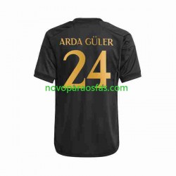 Camisolas Real Madrid Arda Guler 24 Homem Alternativo 2023-2024 Manga Curta