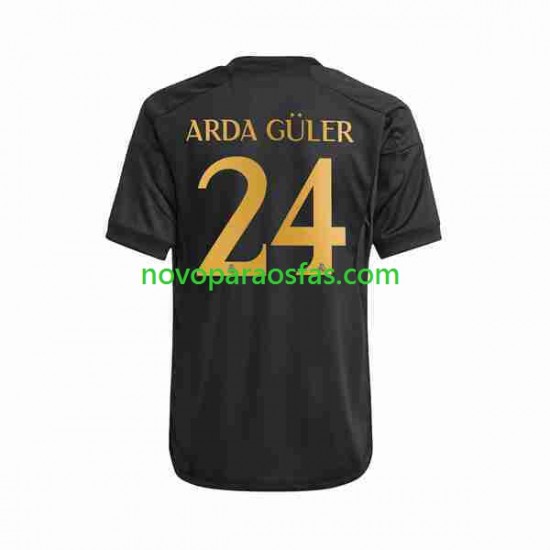 Camisolas Real Madrid Arda Guler 24 Homem Alternativo 2023-2024 Manga Curta