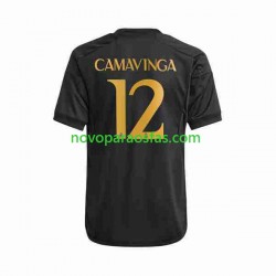 Camisolas Real Madrid Eduardo Camavinga 12 Homem Alternativo 2023-2024 Manga Curta