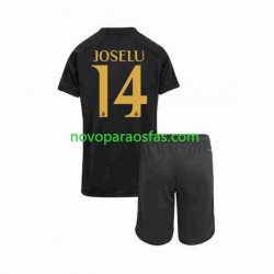 Camisolas Real Madrid Joselu 14 Criança Alternativo 2023-2024 Manga Curta