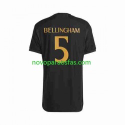 Camisolas Real Madrid Jude Bellingham 5 Homem Alternativo 2023-2024 Manga Curta