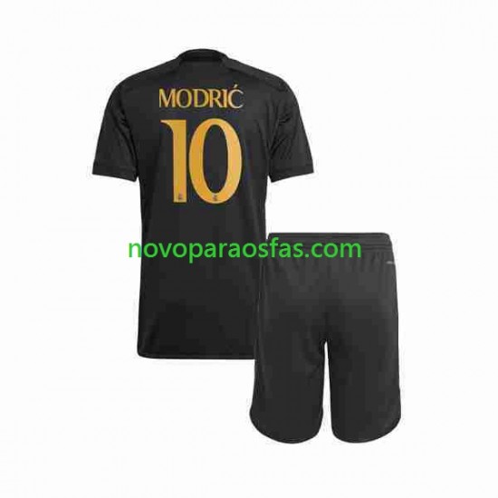 Camisolas Real Madrid Modrić Luka 10 Criança Alternativo 2023-2024 Manga Curta
