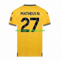 Camisolas Wolverhampton Wanderers Matheus Nunes 27 Homem Casa 2023-2024 Manga Curta