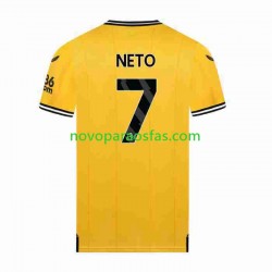 Camisolas Wolverhampton Wanderers NETO 7 Homem Casa 2023-2024 Manga Curta