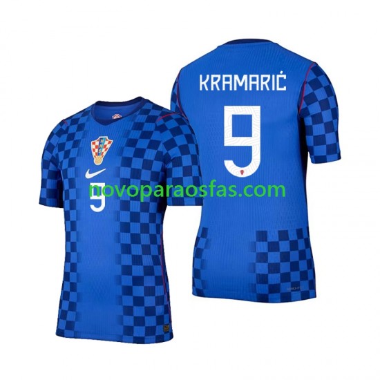 Camisolas Croácia Andrej Kramaric 9 Homem Visitante Copa do Mundo 2026 Manga Curta