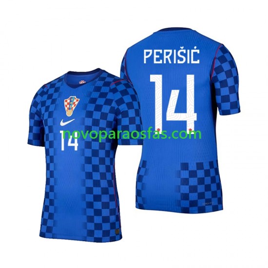 Camisolas Croácia Ivan Perisic 14 Homem Visitante Copa do Mundo 2026 Manga Curta