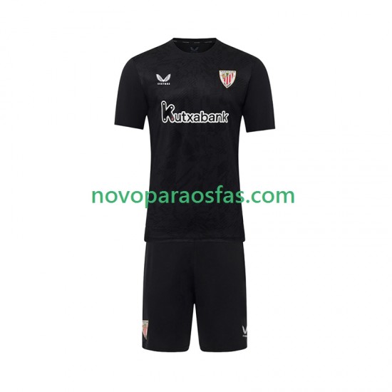 Camisolas Athletic Bilbao Guarda-redes Criança Casa 2025-2026 Manga Curta