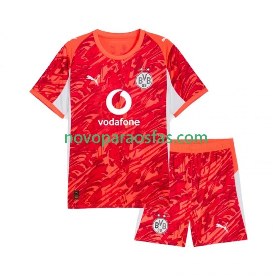Camisolas Borussia Dortmund Guarda-redes Criança Visitante 2025-2026 Manga Curta