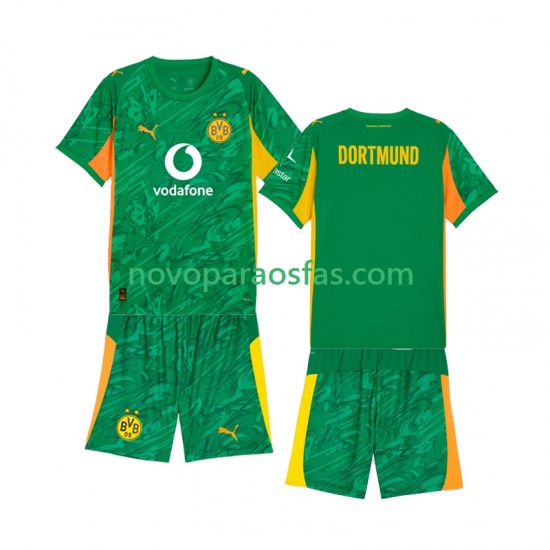Camisolas Borussia Dortmund Guarda-redes Criança Casa 2025-2026 Manga Curta