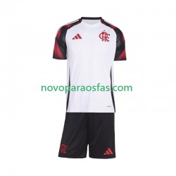 Camisolas CR Flamengo Criança Visitante 2025-2026 Manga Curta