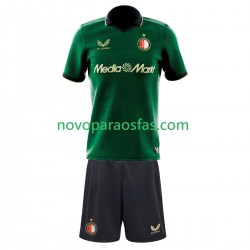 Camisolas Feyenoord Rotterdam Criança Quarto 2025-2026 Manga Curta