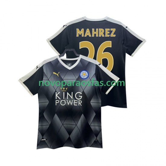 Camisolas Leicester City MAHREZ 26 2014 2015 Retro Homem Visitante Manga Curta