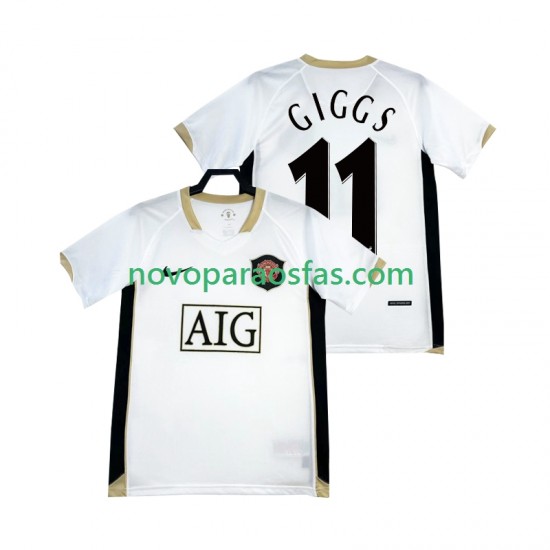Camisolas Manchester United GIGGS 11 -2007 Retro Homem Visitante 2006 Manga Curta