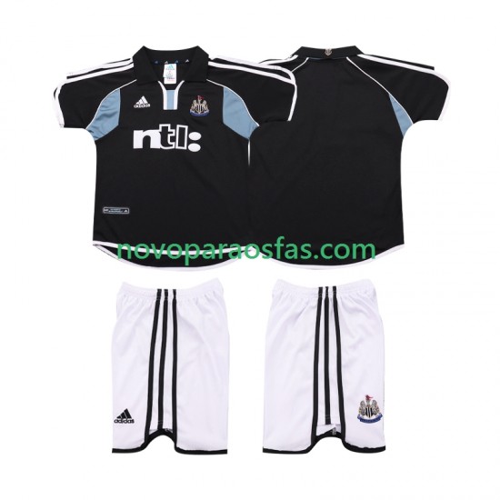 Camisolas Newcastle United 2000 2001 Retro Criança Visitante Manga Curta
