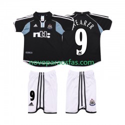 Camisolas Newcastle United SHEARER 9 2000 2001 Retro Criança Visitante Manga Curta